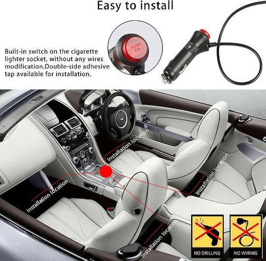 Andowl RGB LED Car Atmosphere Lighting 12 LED Q-CD59 RGB LED Car Atmosphere Light TF237373