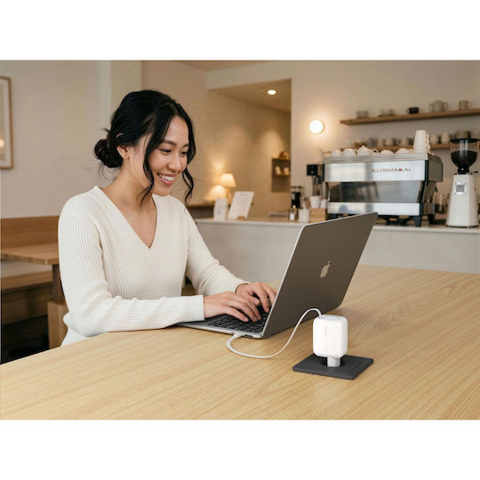 Belkin Φορτιστής με Ενσωματωμένο Καλώδιο GaN USB-C 45W Power Delivery Λευκός (BOOST Charge Pro)