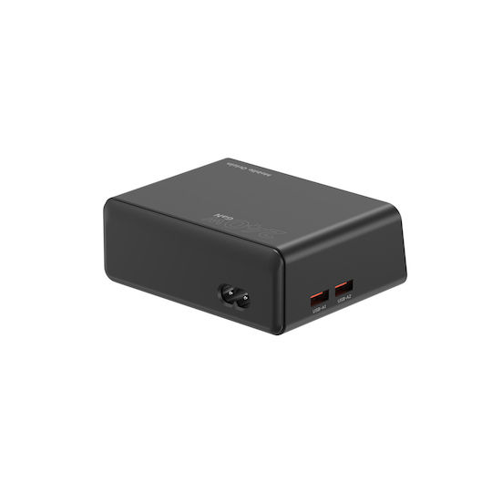 Mobile Origin Βάση Φόρτισης GaN με 2 Θύρες USB-A και 4 Θύρες USB-C 240W Power Delivery / Quick Charge 3.0 / Quick Charge 2.0 σε Μαύρο χρώμα (PW39)