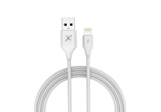 Maxximus Φορτιστής με 2 Θύρες USB-A και Καλώδιο Lightning Λευκός