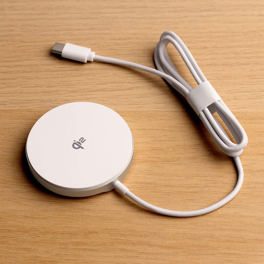 Forever Wireless Charger Qi Pad 15W Quick Charge 3.0 / Quick Charge 2.0 / Quick Charge 4.0 Silver