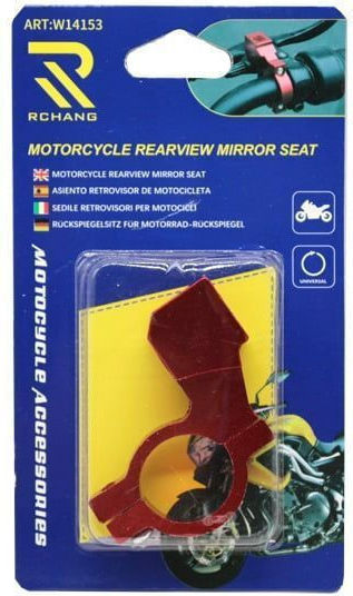 Rchang Motorcycle Mirror Extension Base Motorcycle Rearview Mirror Seat Silver