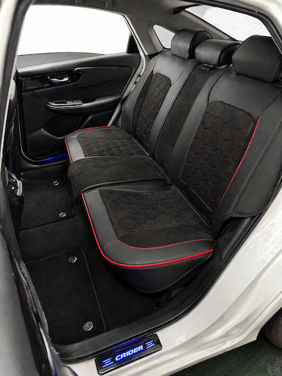 Wasserdichtes Autositzbezüge Deckelsatz Alcantara Schwarze
