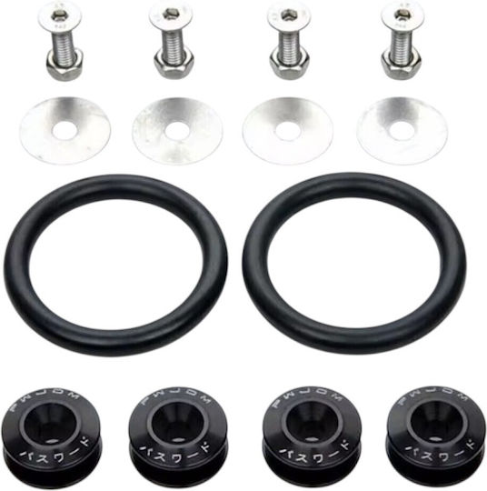 Bumper Retaining Clip Jdm Car-styling Quick Release Fasteners Black 4 Pieces