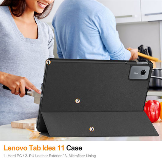 Techsuit FoldPro Flip Cover Rotating Butterfly (Lenovo Idea Tab 11.0 / Tab K11.0 Gen 2 Tb-336)