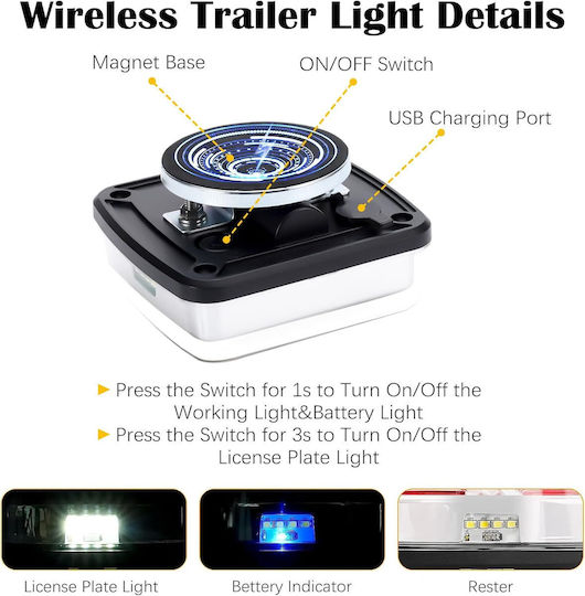Set Lumini Trailer LED cu magnet 12V 1buc