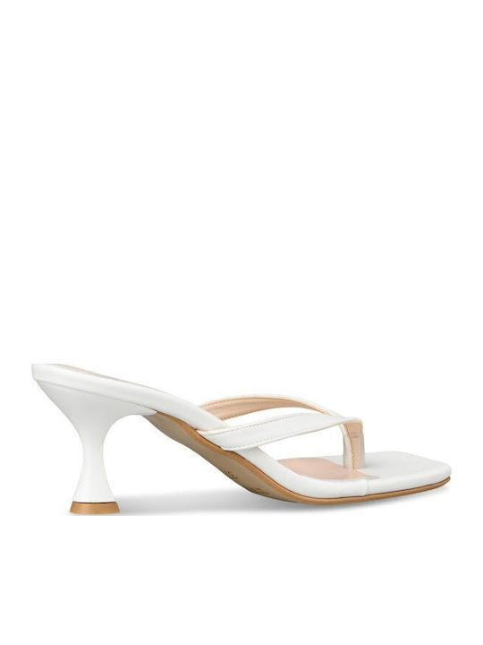 Mules with Heel in White Colour