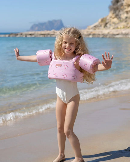 Flamingueo Kinder Schwimmflügel Gilet Auftrieb 3-6 Jahre Clover Rosa