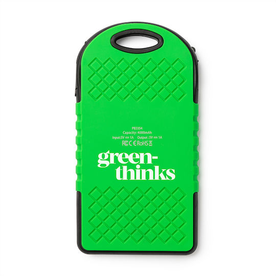DROIDE Solar Power Bank 4000mAh with USB-A Port Yellow
