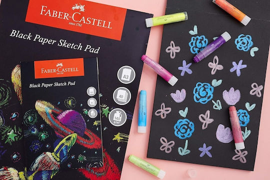 Faber Castell A4 Black Paper Sketch Pad 40 Sheets 140 Gsm Wd858716 5050870035591