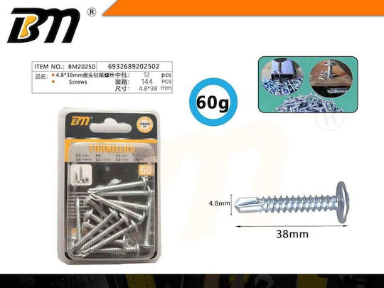 Βίδα Γαλβανιζέ με Διάμετρο M4.8 και Μήκος 38mm