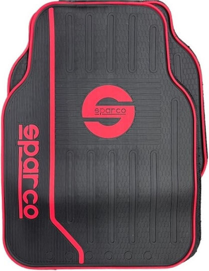 Set of Front and Rear Mats 5pcs Red