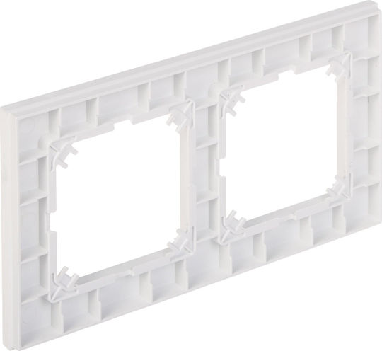 Elektro Plast Switch Frame for 2 Positions Vertical and Horizontal Placement in White Color 4172-26