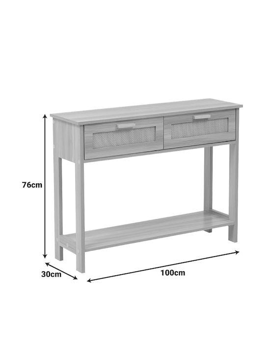 Konsolentisch Holz M100xB30xH76cm