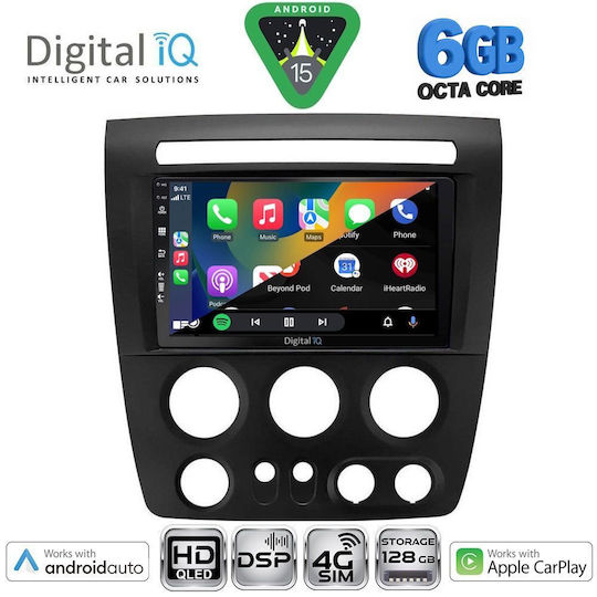 Digital IQ Ηχοσύστημα Αυτοκινήτου Hummer H3 2005-2009 (Bluetooth/USB/WiFi/GPS/Apple-Carplay/Android-Auto) με Οθόνη Αφής 9"