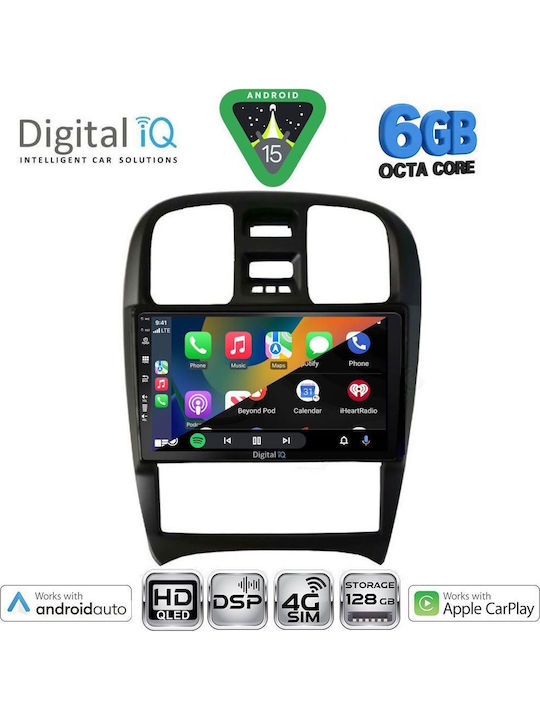 Digital IQ Car Audio System for Hyundai Sonata 2000-2006 Bluetooth USB WiFi GPS Apple CarPlay Android Auto with 9" Touch Screen