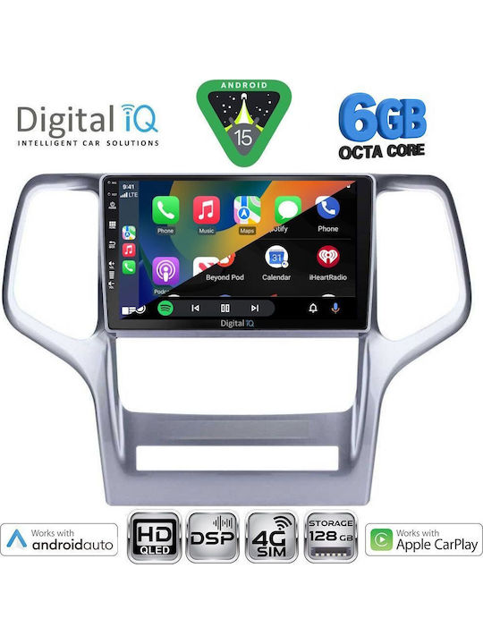 Digital IQ Car Audio System for Jeep Grand Cherokee 2011-2014 Bluetooth USB WiFi GPS Apple CarPlay Android Auto with 9" Touch Screen