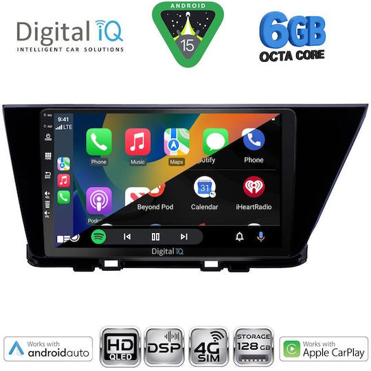 Digital IQ Ηχοσύστημα Αυτοκινήτου για Kia Niro 2017-2021 (Bluetooth/USB/WiFi/GPS/Apple-Carplay/Android-Auto) με Οθόνη Αφής 9"