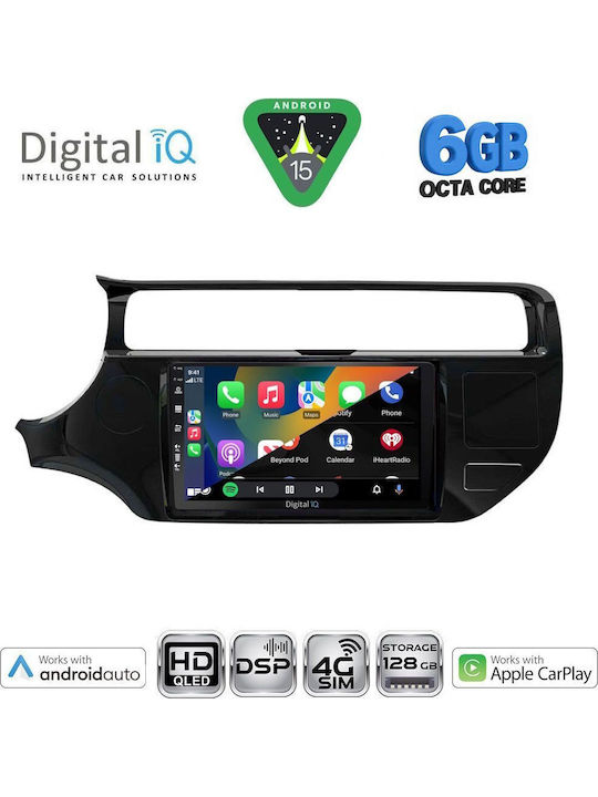 Digital IQ Car Audio System for Kia Rio 2015-2018 Bluetooth USB WiFi GPS Apple CarPlay Android Auto with 9" Touch Screen