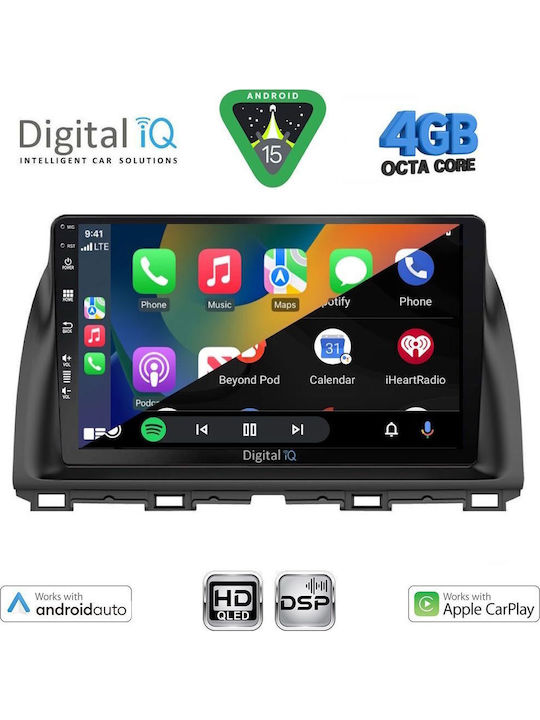 Digital IQ Car Audio System for Mazda CX-5 2013-2017 Bluetooth USB WiFi GPS Apple CarPlay Android Auto with 10" Touch Screen