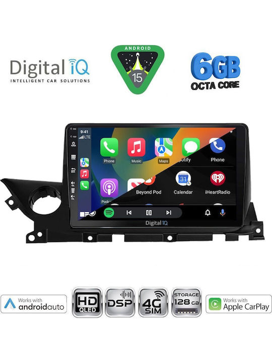 Digital IQ Car Audio System for Mazda 6 2021 (Bluetooth/USB/WiFi/GPS/Apple CarPlay/Android Auto) with 9" Touch Screen