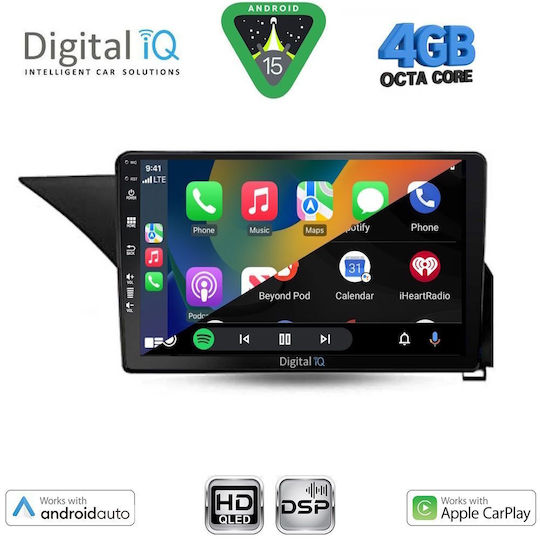 Digital IQ Auto-Audiosystem für Mercedes-Benz E Klasse 2012-2014 Bluetooth USB Eingebautes Wi-Fi GPS Apple CarPlay Android Auto mit 10 Zoll Touchscreen