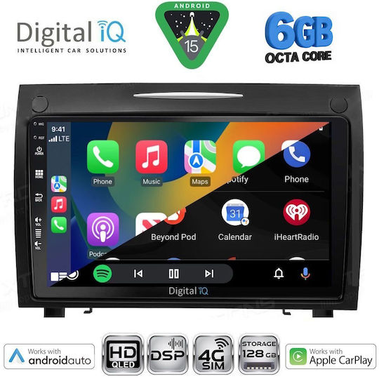 Digital IQ Ηχοσύστημα Αυτοκινήτου για Mercedes-Benz SLK 2004-2010 (Bluetooth/USB/WiFi/GPS/Apple-Carplay/Android-Auto) με Οθόνη Αφής 9"