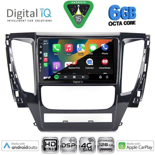Digital IQ Car Audio System for Mitsubishi Pajero 2013-2020 Bluetooth USB WiFi GPS Apple CarPlay Android Auto with 9" Touch Screen