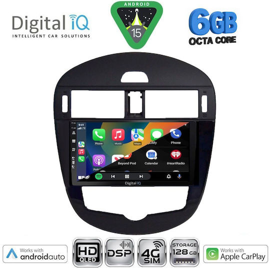 Digital IQ Car Audio System for Nissan Pulsar 2014-2020 with Clima (Bluetooth/USB/WiFi/GPS/Apple CarPlay/Android Auto) with 9" Touch Screen