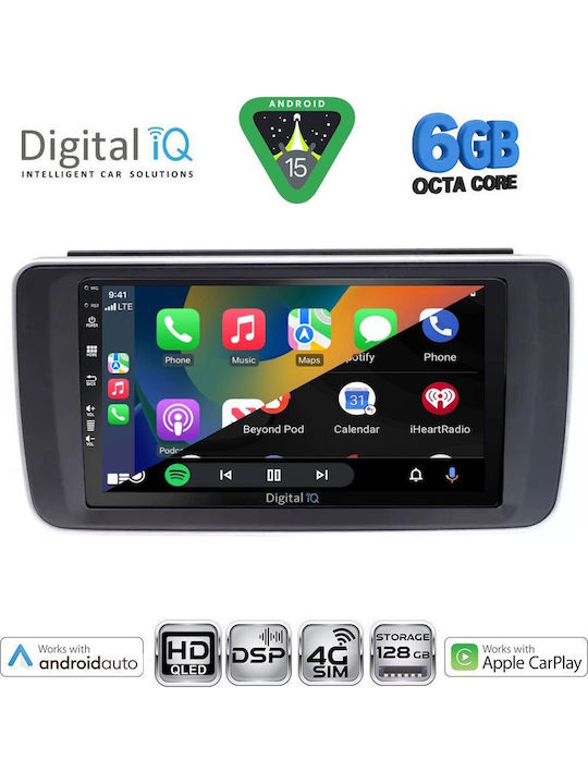Digital IQ Car Audio System for Nissan Leaf Bluetooth USB WiFi GPS Apple CarPlay Android Auto with 9" Touch Screen