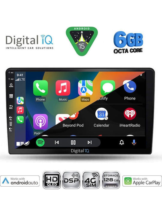 Digital IQ Car Audio System for Nissan X-Trail 2004-2007 (Bluetooth/USB/WiFi/GPS/Apple CarPlay/Android Auto) with 10" Touch Screen