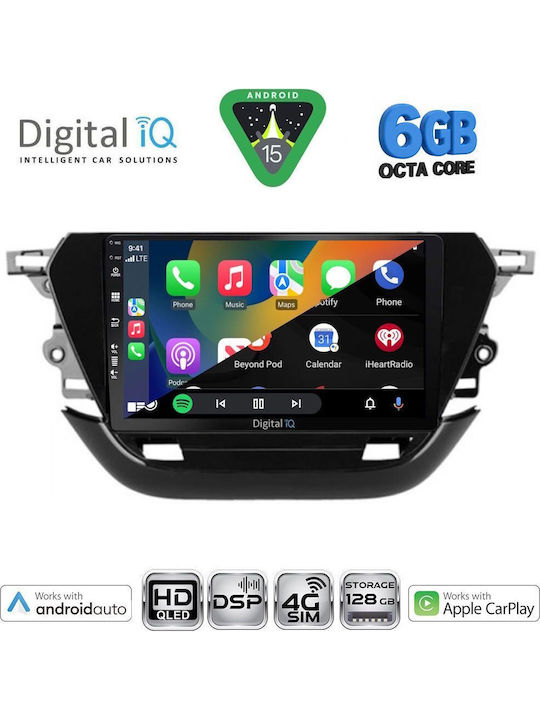 Digital IQ Car Audio System for Opel Corsa 2019-2023 (Bluetooth/USB/WiFi/GPS/Apple CarPlay/Android Auto) with 9" Touch Screen