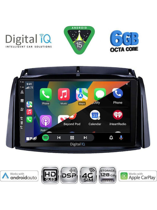 Digital IQ Car Audio System for Renault Koleos 2006-2016 Bluetooth USB WiFi GPS Apple CarPlay Android Auto with 9" Touch Screen