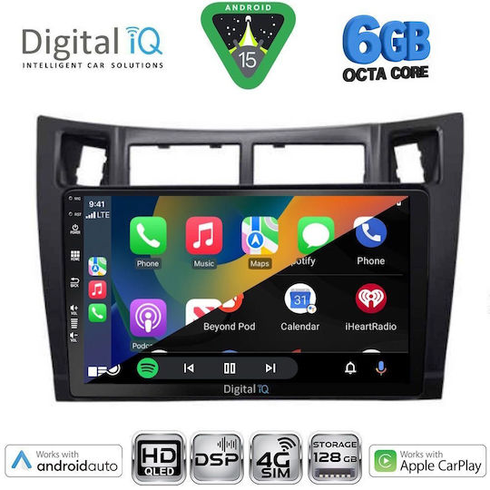 Digital IQ Ηχοσύστημα Αυτοκινήτου για Toyota Yaris 2006-2011 (Bluetooth/USB/WiFi/GPS/Apple-Carplay/Android-Auto) με Οθόνη Αφής 9"