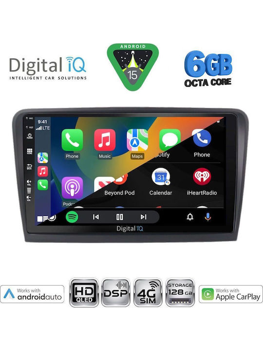 Digital IQ Car Audio System for Skoda Rapid 2012-2023 (Bluetooth/USB/WiFi/GPS/Apple CarPlay/Android Auto) with 9" Touch Screen