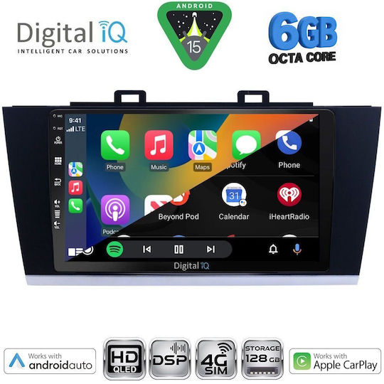 Digital IQ Car Audio System for Subaru Legacy / Outback 2014-2019 (Bluetooth/USB/WiFi/GPS/Apple CarPlay/Android Auto) with 9" Touch Screen