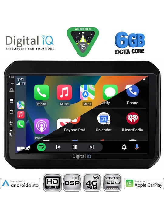 Digital IQ Car Audio System for Suzuki Ignis 2016 Bluetooth USB WiFi GPS Apple CarPlay Android Auto with 9" Touch Screen