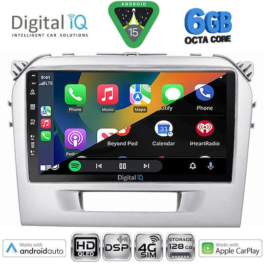 Digital IQ Car Audio System for Suzuki Vitara 2018 (Bluetooth USB Wi-Fi GPS Apple CarPlay Android Auto) with 9 Inch Touch Screen DIGITAL IQ BXF 17697SL CPAA