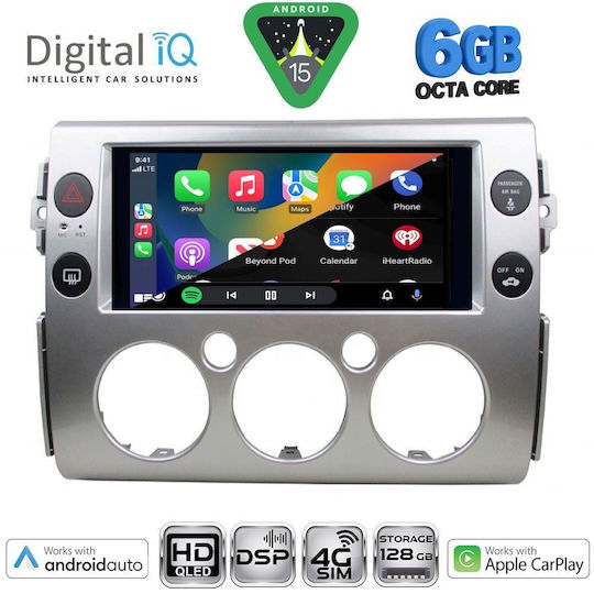 Digital IQ Ηχοσύστημα Αυτοκινήτου για Toyota FJ 2007-2013 (Bluetooth/USB/WiFi/GPS/Apple-Carplay/Android-Auto) με Οθόνη Αφής 9"