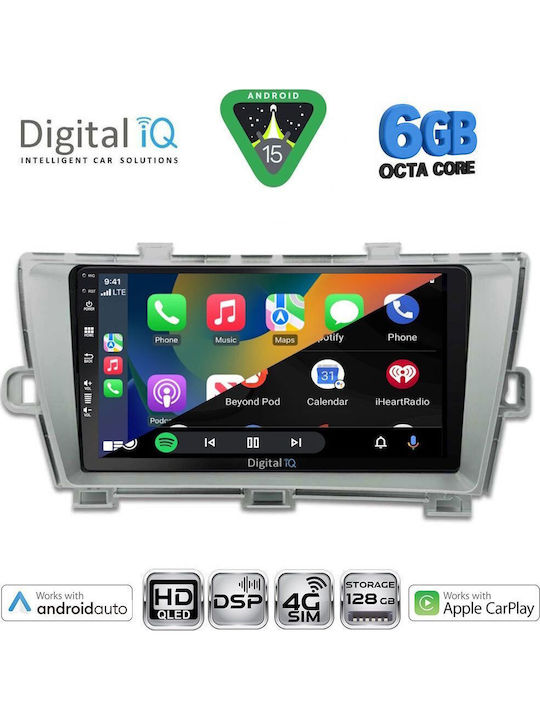 Digital IQ Car Audio System for Toyota Prius 2009-2015 Bluetooth USB WiFi GPS Apple CarPlay Android Auto with 9" Touch Screen