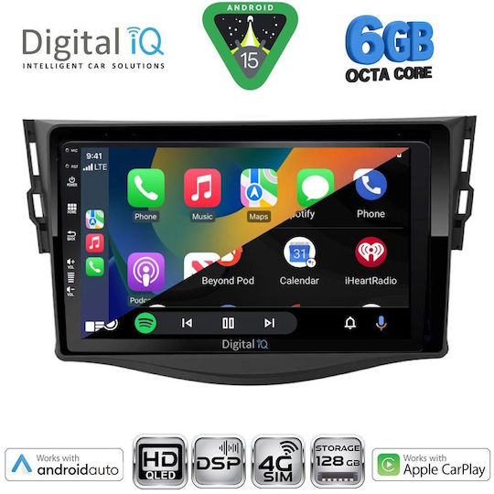 Digital IQ Car Audio System for Toyota RAV 4 2006-2012 (Bluetooth/USB/WiFi/GPS/Apple CarPlay/Android Auto) with 9" Touch Screen