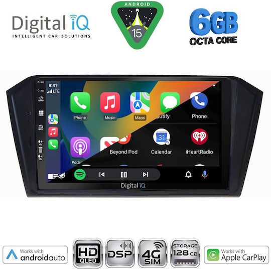 Digital IQ Ηχοσύστημα Αυτοκινήτου για Volkswagen Passat 2016-2023 (Bluetooth/USB/WiFi/GPS/Apple-Carplay/Android-Auto) με Οθόνη Αφής 10"