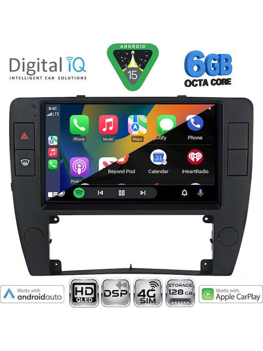 Digital IQ Car Audio System for Volkswagen Passat 2000-2005 (Bluetooth/USB/WiFi/GPS/Apple CarPlay/Android Auto) with 9" Touch Screen