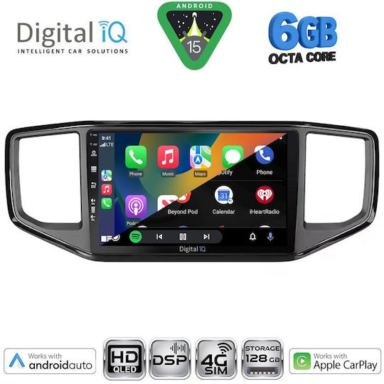 Digital IQ Ηχοσύστημα Αυτοκινήτου για Volkswagen Amarok 2017-2022 (Bluetooth/USB/WiFi/GPS/Apple-Carplay/Android-Auto) με Οθόνη Αφής 9"