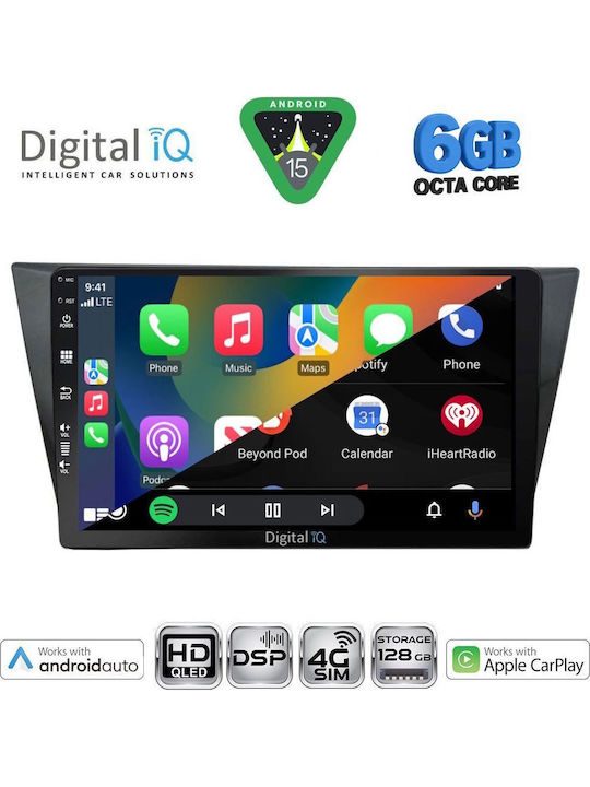Digital IQ Car Audio System for Volkswagen Tiguan 2016-2022 (Bluetooth/USB/WiFi/GPS/Apple CarPlay/Android Auto) with 10" Touch Screen
