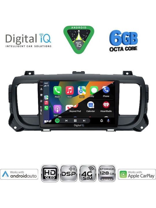 Digital IQ Car Audio System for Toyota Proace Bluetooth USB WiFi GPS Apple CarPlay Android Auto with 9" Touch Screen