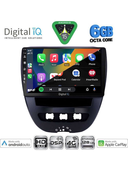 Digital IQ Car Audio System for Toyota Aygo 2005-2014 (Bluetooth/USB/WiFi/GPS/Apple CarPlay/Android Auto) with 10" Touch Screen