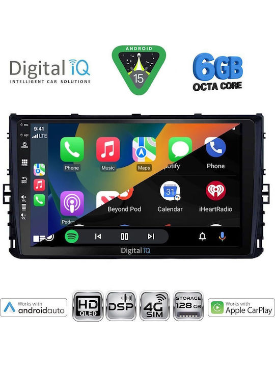 Digital IQ Car Audio System for Volkswagen Polo / T-Roc / T-Cross 2018-2022 (Bluetooth/USB/WiFi/GPS/Apple CarPlay/Android Auto) with 9" Touch Screen