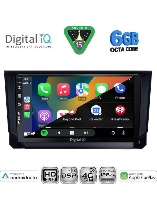 Digital IQ Car Audio System for Seat Arona / Ibiza 2018-2022 (Bluetooth/USB/WiFi/GPS/Apple CarPlay/Android Auto) with 9" Touch Screen