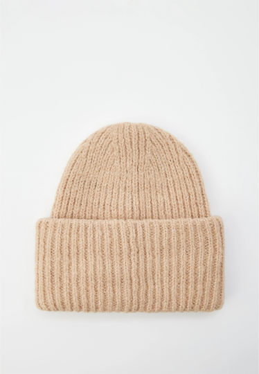 Beanie Căciulă Tricotată pentru Bărbați în Culoare Bej